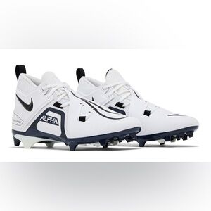 Nike Alpha Menace Pro 3 Men's Football Cleats 'White-Black navy - Size 9.5 NEW